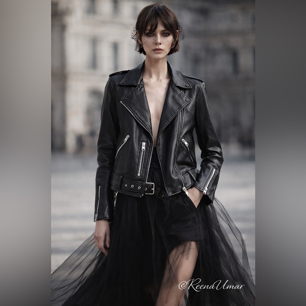 AllSaints Balfern Leather Biker Jacket – Black 0